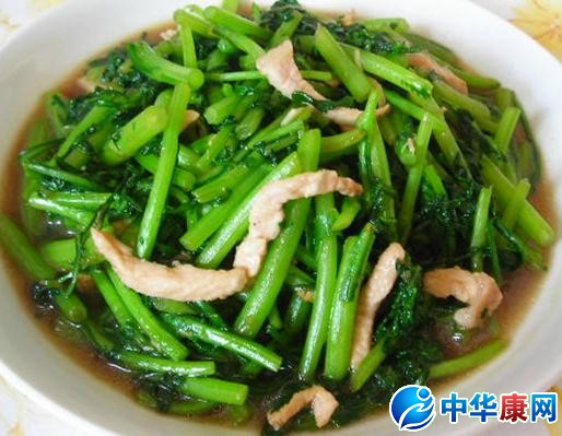 【茼蒿炒肉】茼蒿炒肉怎么做_茼蒿炒肉的做法